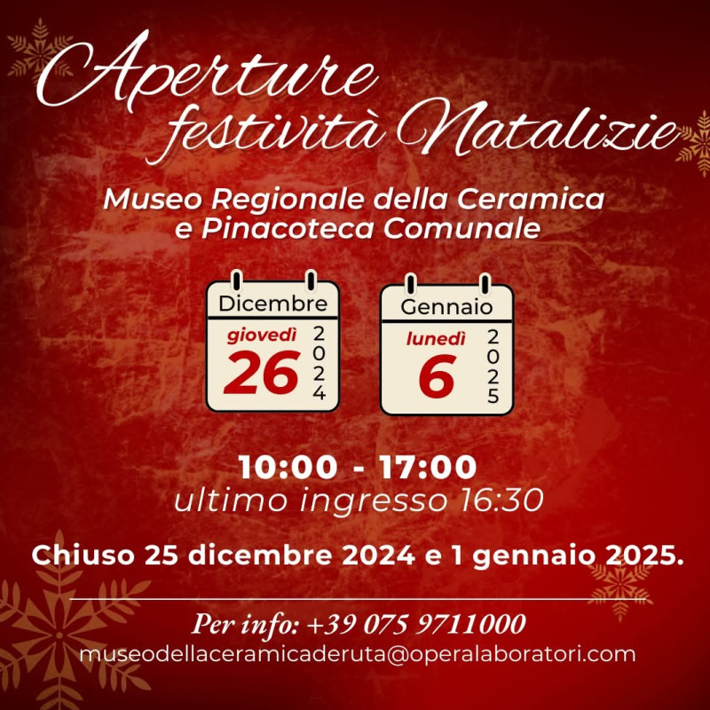 CIRCUITO MUSEALE URBANO DI DERUTA - Aperture festivit&agrave; Natalizie