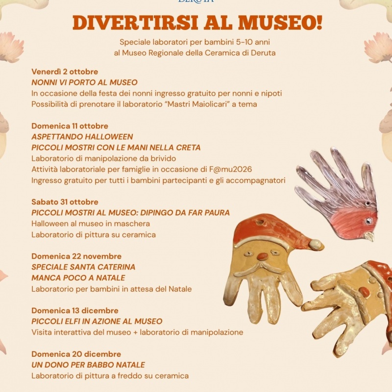 DIVERTIRSI AL MUSEO! Speciale laboratori per bambini 5-10 anni