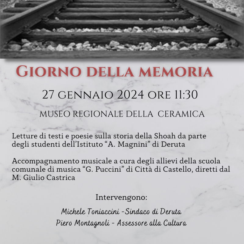 GIORNO DELLA MEMORIA - 27 gennaio 2024